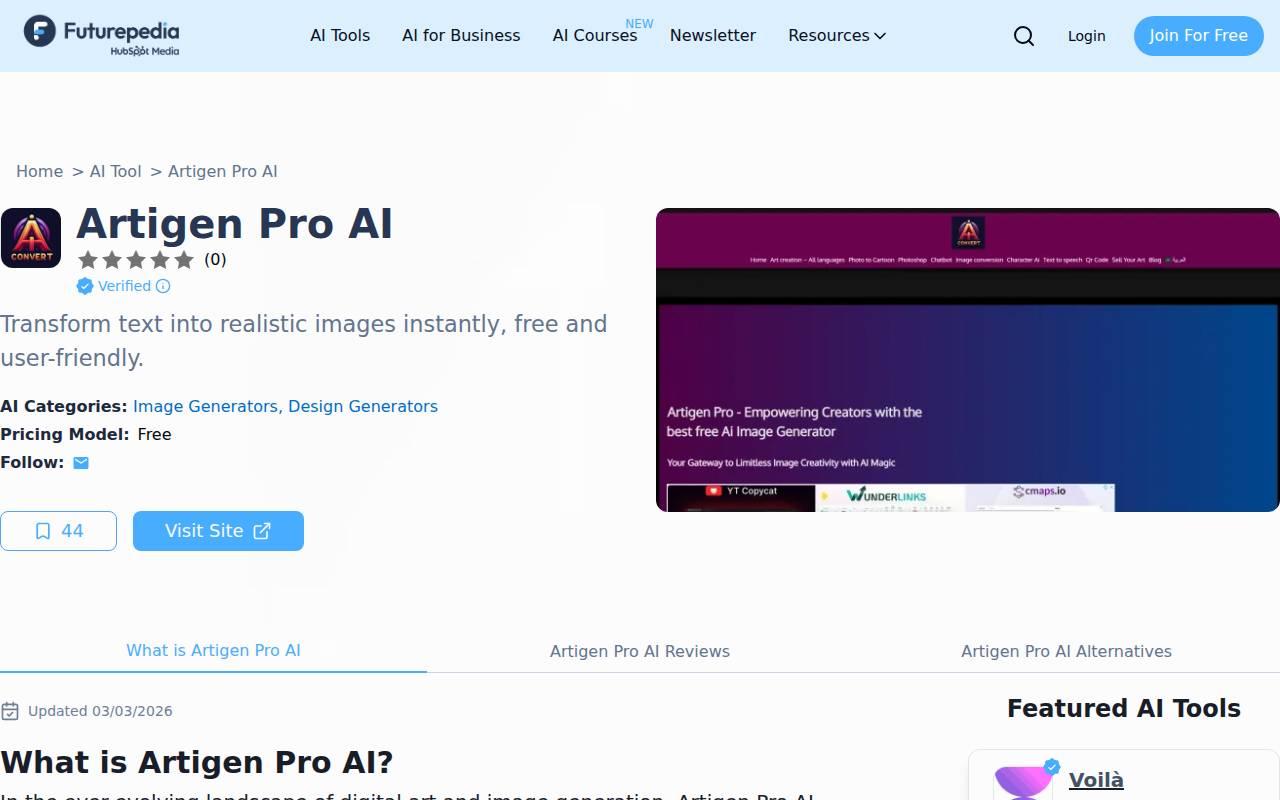 Artigen Pro AI スクリーンショット