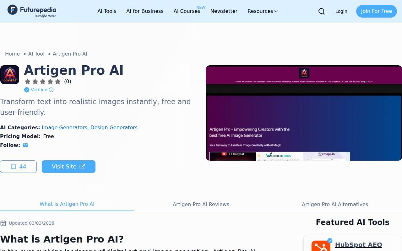 Artigen Pro AI スクリーンショット