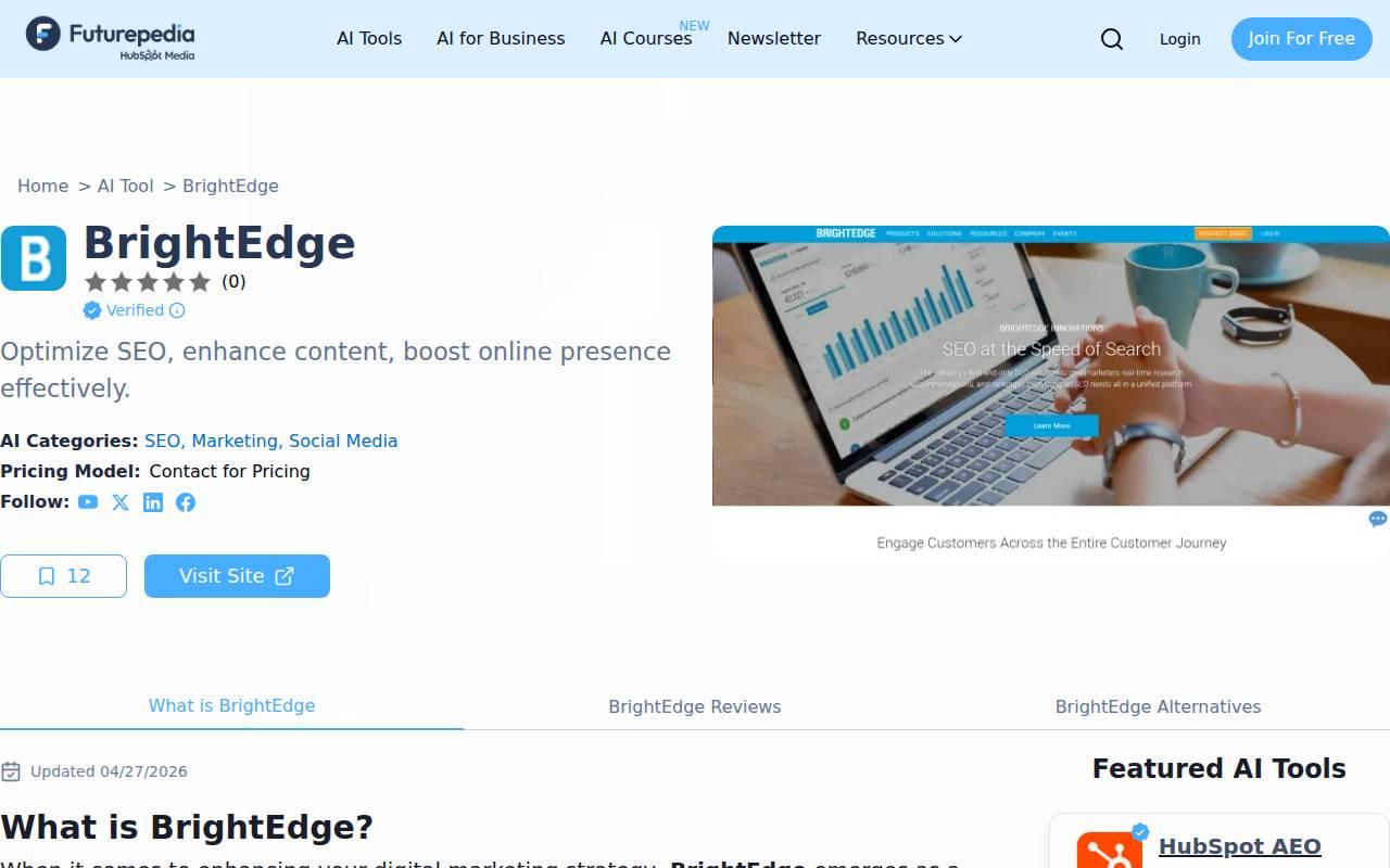 BrightEdge スクリーンショット