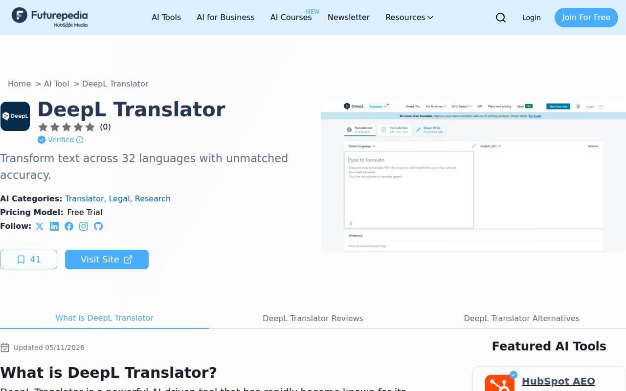 DeepL Translator スクリーンショット