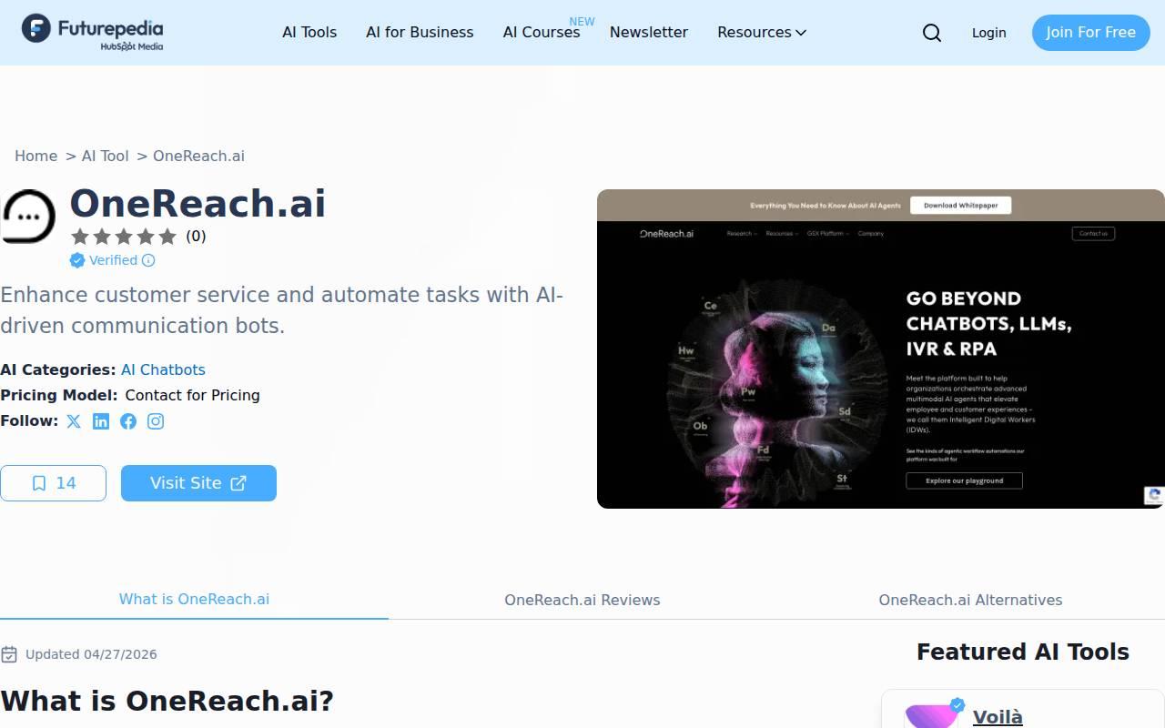 OneReach.ai スクリーンショット