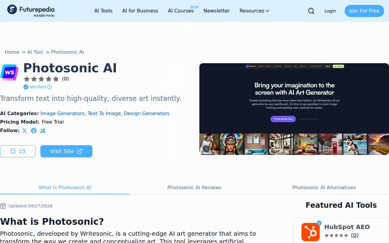 Photosonic AI スクリーンショット