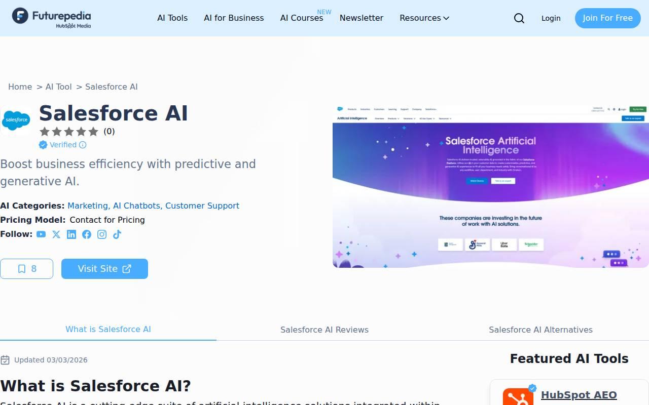 Salesforce AI スクリーンショット