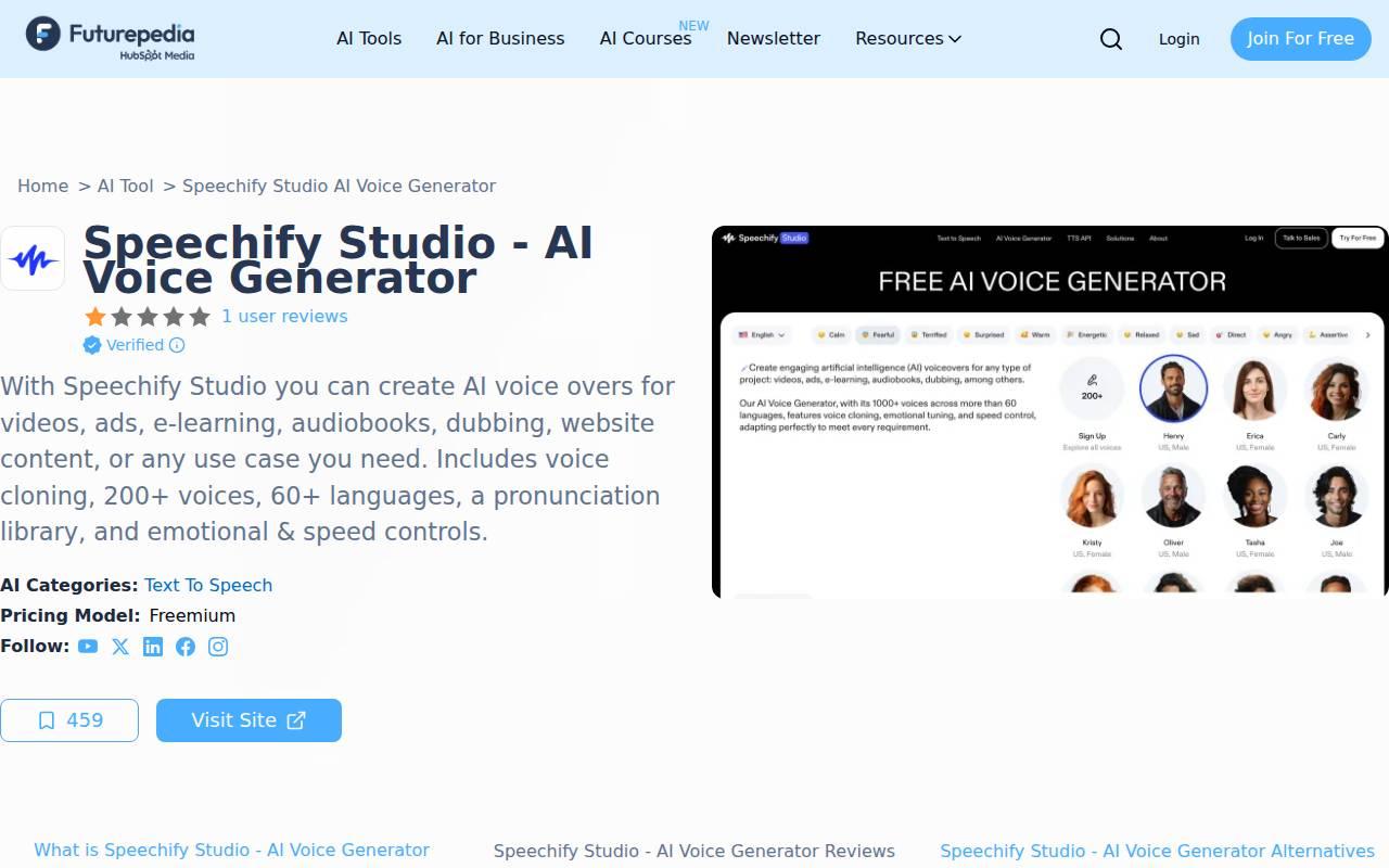 Speechify Studio - AI Voice Generator スクリーンショット