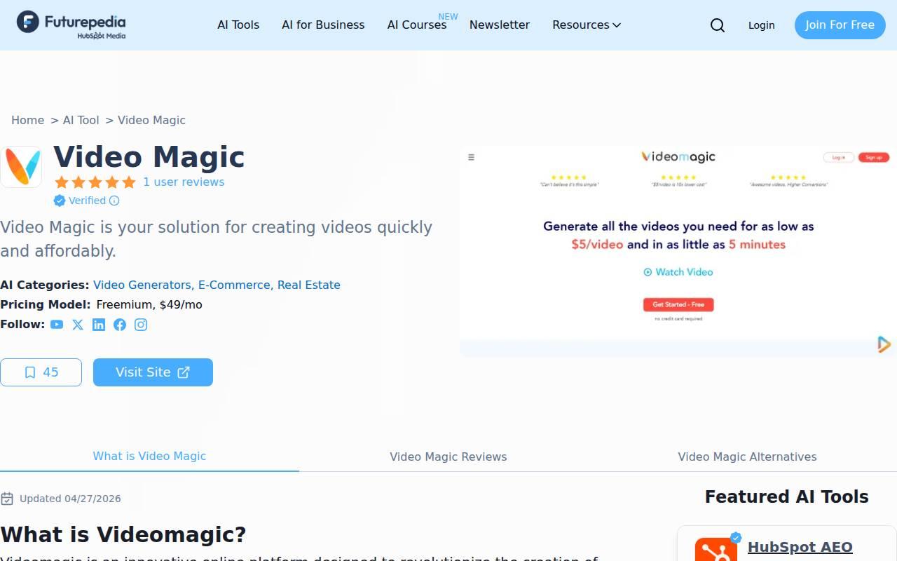 Video Magic スクリーンショット