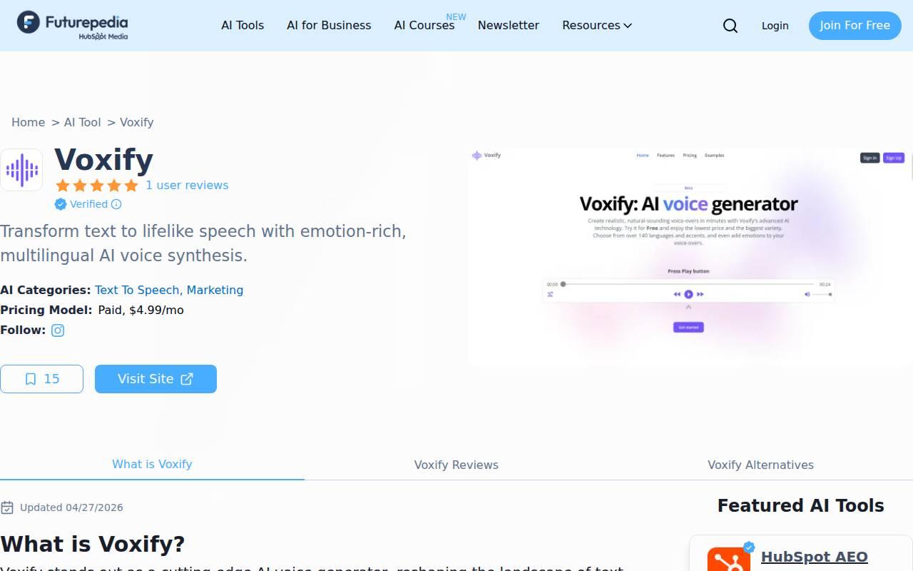 Voxify スクリーンショット